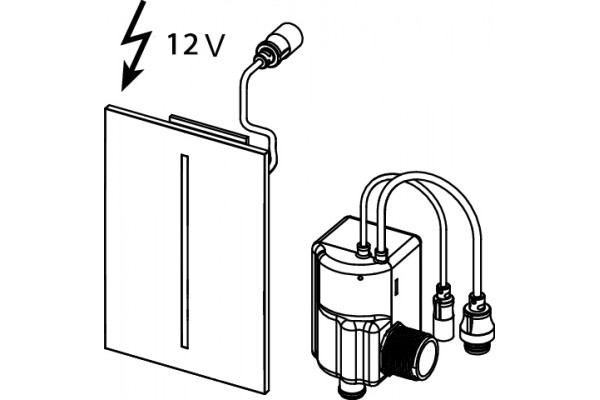 Кнопка смыва TECE filo urinal 9242060 230 V беая сенсорная