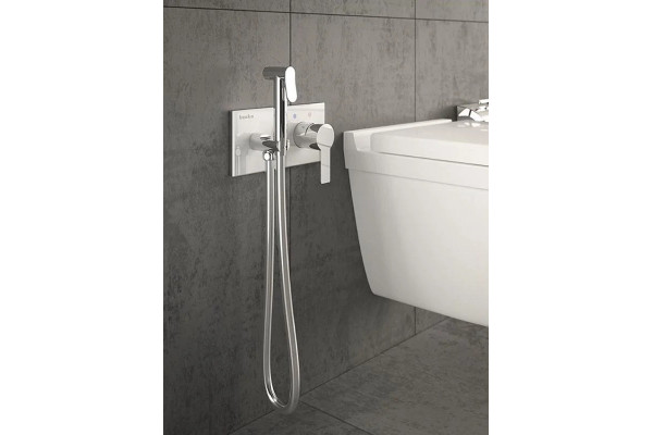 Гигиенический душ Teska Elsa BTK 6410 W со смесителем, С ВНУТРЕННЕЙ ЧАСТЬЮ, хром в современном стиле
