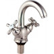 Смеситель Timo Ritz 0141F silver для раковины двухвентильный, серебро