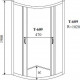 Душевой уголок Timo Altti ALTTI-609 Clean Glass 90х90 см четверть круга, двери раздвижные