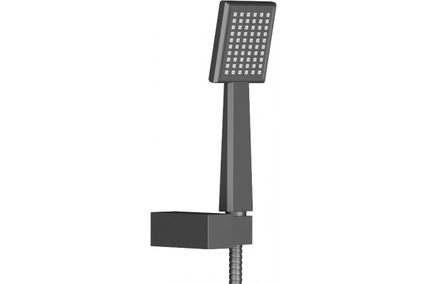 Душевой комплект Timo Selene SX-2069/03SM С ВНУТРЕННЕЙ ЧАСТЬЮ цвет черный, шланг металлический 150 см