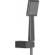 Душевой комплект Timo Selene SX-2069/03SM С ВНУТРЕННЕЙ ЧАСТЬЮ цвет черный, шланг металлический 150 см