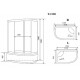 Душевая кабина Timo Comfort T-8820 R Clean Glass прямоугольная-асимметричная, поддон глубокий