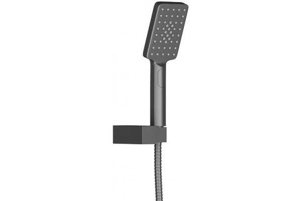 Душевой комплект Timo Petruma SX-5029/03SM черный, С ВНУТРЕННЕЙ ЧАСТЬЮ, шланг металлический 150 см