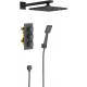 Душевой комплект Timo Tetra-Thermo SX-0179/03SM черный, С ВНУТРЕННЕЙ ЧАСТЬЮ, шланг металлический 150 см
