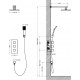 Душевой комплект Timo Tetra-Thermo SX-0179/03SM черный, С ВНУТРЕННЕЙ ЧАСТЬЮ, шланг металлический 150 см