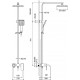 Душевая стойка Timo Selene SX-1013/03 черная цвет черный, штанга 139.1 см