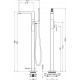 Смеситель Timo Selene 2210/03Y-CR черный, напольный, для ванны с душем, однорычажный, длина излива 21.8 см