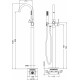 Смеситель Timo Saona 2310/03Y-CR черный, напольный, для ванны с душем, однорычажный, длина излива 21.3 см
