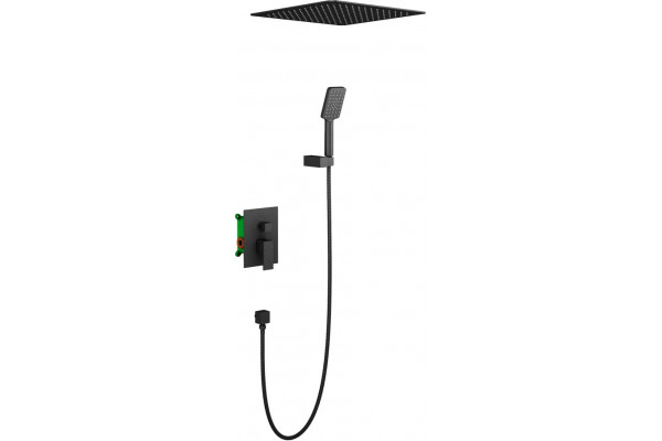 Душевой комплект Timo Selene SX-2029/03SM цвет черный, шланг металлический 150 см