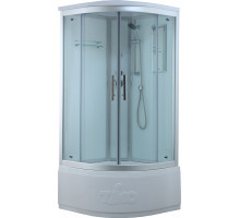 Душевая кабина Timo Standart T-6600 S профиль серебристый матовый четверть круга, поддон глубокий
