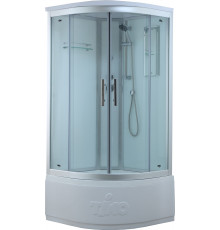 Душевая кабина Timo Standart T-6600 S профиль серебристый матовый четверть круга, поддон глубокий