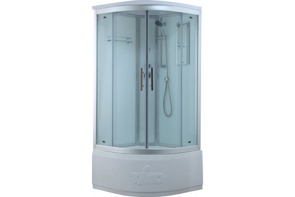 Душевая кабина Timo Standart T-6609 S профиль серебристый матовый четверть круга, поддон средний