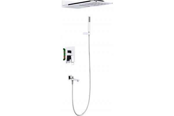 Душевой комплект Timo Briana SX-7119/00SM С ВНУТРЕННЕЙ ЧАСТЬЮ, хром, шланг металлический 150 см