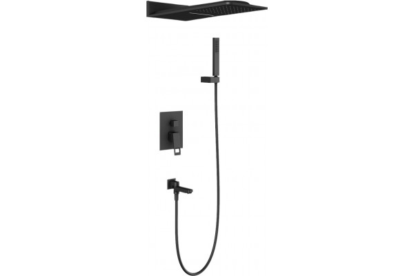 Душевой комплект Timo Briana SX-7119/03SM С ВНУТРЕННЕЙ ЧАСТЬЮ, черный, шланг металлический 150 см