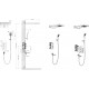 Душевой комплект Timo Petruma SX-5079/00SM С ВНУТРЕННЕЙ ЧАСТЬЮ, хром, шланг металлический 150 см, 3 режима