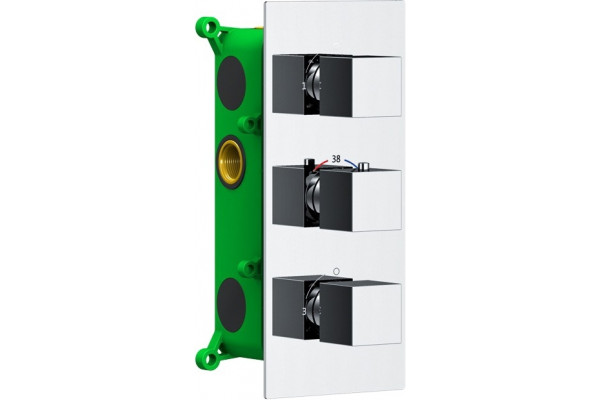 Душевой комплект Timo Petruma SX-5079/00SM С ВНУТРЕННЕЙ ЧАСТЬЮ, хром, шланг металлический 150 см, 3 режима