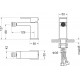 Смеситель Timo Selene 2062/03F для биде, черный, однорычажный, высота излива 8.8 см