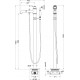 Смеситель Timo Arisa 5300/03Y-CR С ВНУТРЕННЕЙ ЧАСТЬЮ, для ванны с душем, черный, однорычажный, длина излива 22.7 см