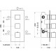 Душевой комплект Timo Tetra-Thermo SX-0179/17SM С ВНУТРЕННЕЙ ЧАСТЬЮ, с термостатом, золото, шланг металлический 150 см