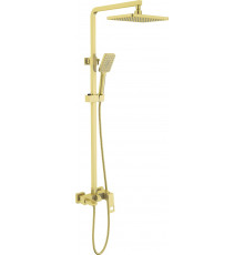 Душевая стойка Timo Briana SX-7130/17 с термостатом, золото, штанга 140 см, шланг металлический 150 см