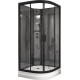 Душевая кабина Timo Premium Ilma-909 B Black четверть круга, поддон средний