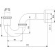 Сифон для раковины Timo 961/03L черный, выпуск боковой