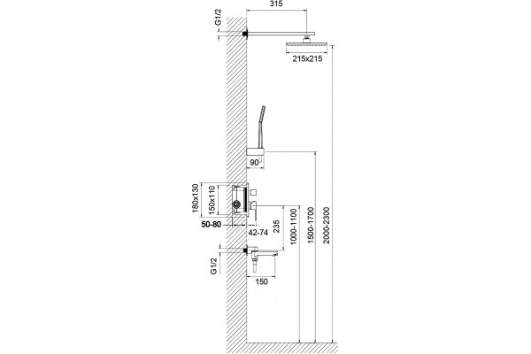 Душевой комплект Timo Selene SX-3069/17SM С ВНУТРЕННЕЙ ЧАСТЬЮ золото, шланг металлический 150 см