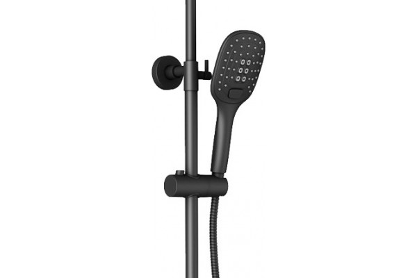Душевая стойка Timo Helmi SX-1170/03 цвет черный, штанга 135.6 см, шланг металлический 150 см