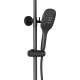 Душевая стойка Timo Helmi SX-1170/03 цвет черный, штанга 135.6 см, шланг металлический 150 см