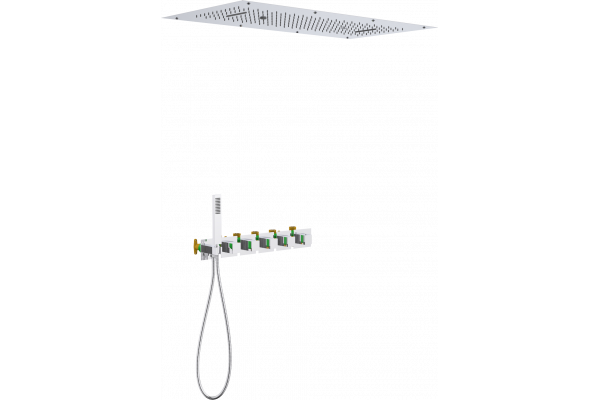 Душевой комплект Timo Petruma SX-5329/00SM С ВНУТРЕННЕЙ ЧАСТЬЮ, с термостатом, хром, шланг металлический 150 см, 1 режим