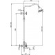 Душевая стойка Timo Nelson SX-1290/00 chrome хром, штанга 130 см