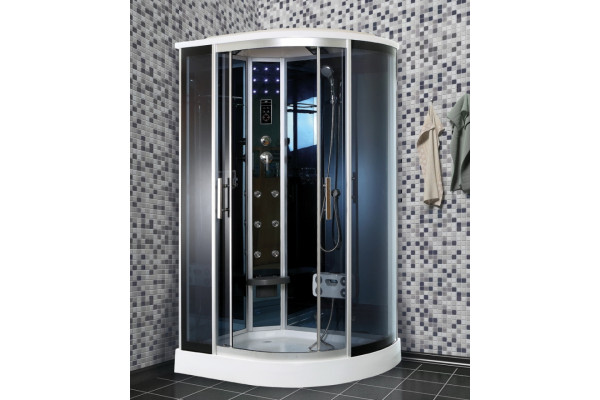 Душевая кабина Timo Standart T-1102 L прямоугольная-асимметричная, поддон средний, с гидромассажем