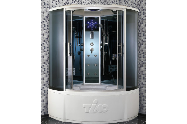 Душевой бокс Timo Standard T-1125 четверть круга, с гидромассажем, стекло тонированное