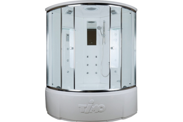 Душевой бокс Timo Lux T-7735 четверть круга, с гидромассажем, стекло прозрачное