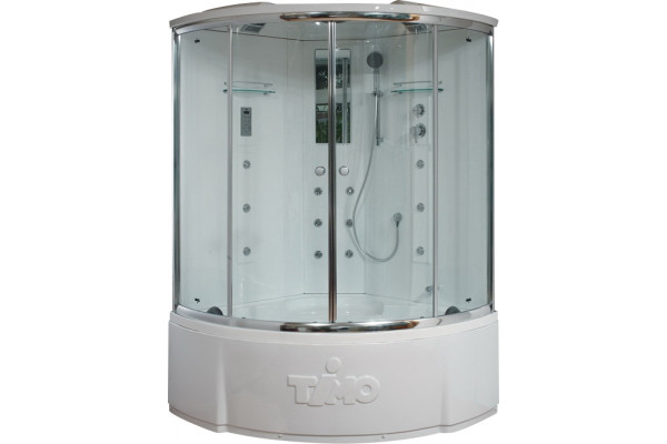 Душевой бокс Timo Lux T-7755 четверть круга, с гидромассажем, стекло прозрачное