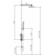 Душевой комплект Timo Tetra-thermo SX-0179/00 С ВНУТРЕННЕЙ ЧАСТЬЮ хром,  в современном стиле