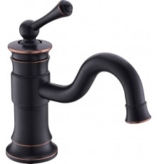 Смеситель Timo Adelia 6061/04F black antique, для раковины, однорычажный, черный