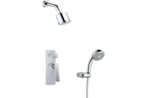 Душевой комплект Timo Helmi HelmiSX-4059/00-16SMchrom-white С ВНУТРЕННЕЙ ЧАСТЬЮ шланг металлический 150 см,  в современном стиле