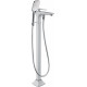 Смеситель Timo 4000/00-16Y-CRchrome /white напольный однорычажный, длина излива 21 см