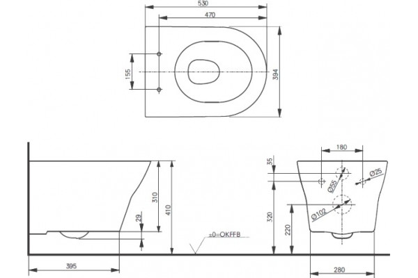 Унитаз подвесной Toto MH CW162Y#XW белый, овальный, антивсплеск, 39.4x53 см