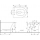 Унитаз подвесной Toto MH CW162Y#XW белый, овальный, антивсплеск, 39.4x53 см