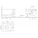 Унитаз подвесной Toto RP CW552Y с микролифтом, белый, овальный, 38x54 см