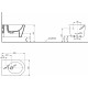 Биде подвесное Toto RP B552E#XW цвет белый, овальное, 38x54 см