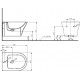 Биде подвесное Toto MH BW10045G1#XW цвет белый, овальное, 40x55 см