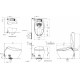 Унитаз приставной Toto Neorest CS901VR#NW1 с функцией биде, с дистанционным управлением, белый, 47.9x82 см