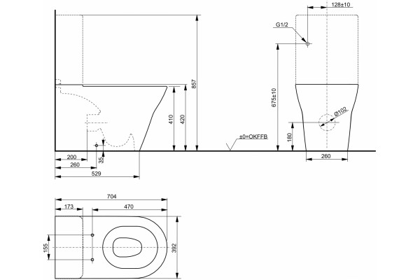 Унитаз-компакт Toto MH CW161Y#XW безободковый белый, 39.2x70.4 см