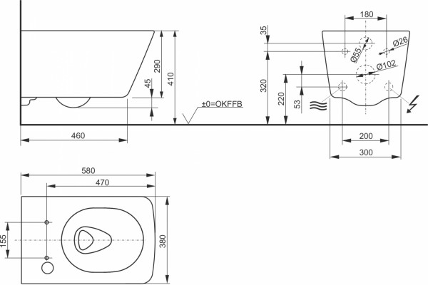 Унитаз подвесной Toto SP CW522EY безободковый белый, 38x58 см