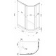 Душевой уголок Triton Коралл Щ0000043489 L 120х80 см, белый, четверть круга, двери раздвижные
