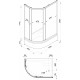 Душевой уголок Triton Коралл Щ0000038529 R 120х80 см, белый, четверть круга, двери раздвижные